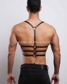 3 Sıralı Erkek Göğüs Harness, Şık T-Shirt Üzeri Aksesuar - APFTM107