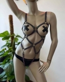 Dansçı Kıyafetleri - Karanlıkta Parlayan Reflektörlü Body Harness