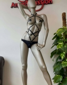 Deri Bayan Fantezi Giyim Body Harness