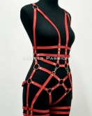 Deri Body Harness, Deri Dansçı Kostüm, Pole Dans Kostüm - APFT502