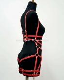 Deri Body Harness, Deri Dansçı Kostüm, Pole Dans Kostüm - APFT502