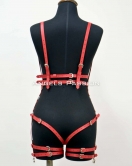 Deri Body Harness, Deri Dansçı Kostüm, Pole Dans Kostüm - APFT502