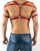 Deri Erkek Göğüs, Omuz Harness, Erkek Dansçı Giyim - APFTM6