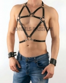 Deri Erkek Göğüs Üzeri Harness - APFTM80