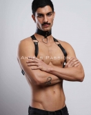 Erkek Choker ve Göğüs Harness, Erkek Parti Giyim - APFTM35