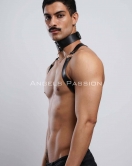 Erkek Choker ve Göğüs Harness, Erkek Parti Giyim - APFTM35