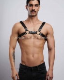 Erkek Deri Fantazi Göğüs Harness - APFTM8