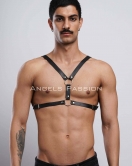 Erkek Deri Göğüs Harness, Erkek Fantazi Giyim, Clubwear, Partywear - APFTM44