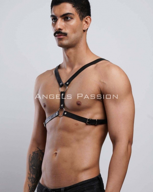 Erkek Deri Göğüs Harness, Erkek Fantazi Giyim, Clubwear, Partywear - APFTM44