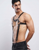 Erkek Göğüs Harness, Erkek Deri Pantolon Askısı, Erkek Clubwear - APFTM23