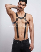 Erkek Göğüs Harness, Erkek Deri Pantolon Askısı, Erkek Clubwear - APFTM23