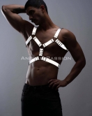 Erkek Göğüs Harness - Reflektörlü (Karanlıkta Yansıyan) Göğüs Harness - APFTM78