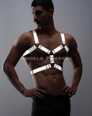 Erkek Göğüs Harness - Reflektörlü (Karanlıkta Yansıyan) Göğüs Harness - APFTM78