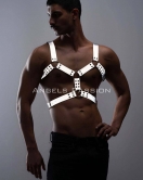 Erkek Göğüs Harness - Reflektörlü (Karanlıkta Yansıyan) Göğüs Harness - APFTM78