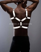 Erkek Göğüs Harness - Reflektörlü (Karanlıkta Yansıyan) Göğüs Harness - APFTM78