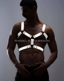 Erkek Göğüs Harness - Reflektörlü (Karanlıkta Yansıyan) Göğüs Harness - APFTM78