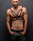 Erkek Göğüs Üzeri Deri Harness - APFTM104