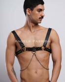 Erkek Gömlek Kemeri, Zincirli Göğüs Harness, Partywear, Clubwear - APFTM109