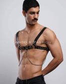 Erkek Gömlek Kemeri, Zincirli Göğüs Harness, Partywear, Clubwear - APFTM109