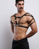 Erkek Harness, Erkek PartyWear, Deri Erkek Parti Elbise Aksesuarı - APFTM6