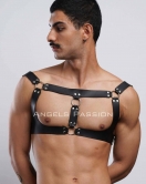 Erkek Parti Aksesuar, Clubwear, Deri Göğüs Harness, Erkek Fantezi Giyim - APFTM116