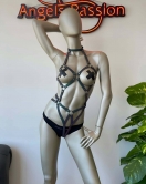 Erotik İç Giyim Reflektörlü Seksi Body Harness