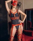 Fantazi Deri Harness Ve Maske Takım - APFT780