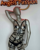 Fantazi Erotik İç Giyim Deri Body Harness