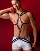 Full Body Erkek Harness, Deri Fantezi Erkek Giyim - APFTM106