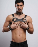 Gay Fantazi Giyim, Erkek Partywear, Tecnowear, Erkek Göğüs Harness- APFTM55