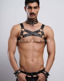 Gay Fantazi Giyim, Erkek Partywear, Tecnowear, Erkek Göğüs Harness- APFTM55