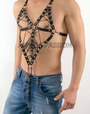 Göğüs Üzeri Lastik Harness - Seksi Erkek Lastik Harness Modelleri - Lastik Gay İç Giyim - APFTM70