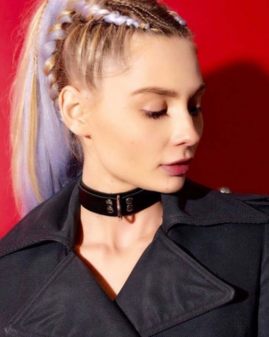 Kadın Ayarlanabilir Cool Şık Deri Choker Tasma - APFT682