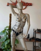 Karanlıkta Işık Vurunca Parlayan Full Body Seksi Harness - APFT502