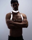 Karanlıkta Parlayan (Reflektörlü) Choker ve Göğüs Harness Takım, Clubwear - APFTM35