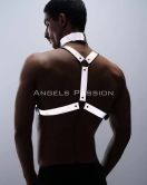 Karanlıkta Parlayan (Reflektörlü) Choker ve Göğüs Harness Takım, Clubwear - APFTM35