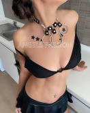 Lastik ve Halka Detaylı Seksi Choker