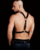 Perçin Detaylı Şık Deri Erkek Göğüs Harness - APFTM108