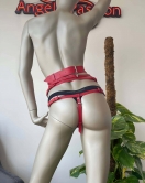 Püskül Detaylı Şık Kırmızı Harness