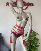 Püskül Detaylı Şık Kırmızı Harness