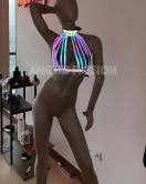 Rainbow Reflektörlü Seksi Harness Büstiyer - APFT551