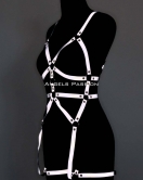 Reflektörlü Full Body Harness, Karanlıkta Yansıyan Dansçı Aksesuar - APFT461