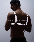 Reflektörlü (Karanlıkta Parlayan) Zincir Detaylı Şık Erkek Göğüs Harness, Reflektörlü Clubwear - APFTM109