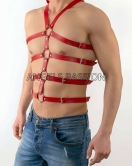 Seksi Erkek Body Harness, Deri Erkek Body Harness - APFTM54