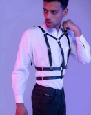 Şık Erkek Deri Göğüs Harness - APFTM40