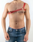 Tek Omuz Seksi Deri Erkek Harness - APFTM3