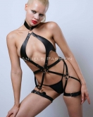 Vegan Deri Harness, Full Body Deri Harness, Erotik Deri İç Giyim - APFT1331