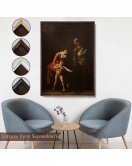 Çerçeveli Caravaggio - Madonna Ve Çocuk, Aziz Anne İle Tablo-7359