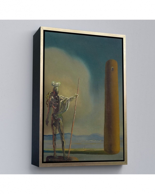 Çerçeveli Salvador Dali - Kuledeki Şövalye Tablosu - Le Cavalier A La Tour-7399