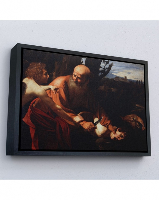 Çerçeveli Caravaggio - İsanın Kurban Edilmesi Tablo - Sacrifice Of Isaac-7121